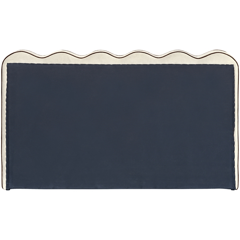 Meridian Furniture Tempo Cream Velvet Upholstered Full Bed