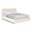 Meridian Furniture Tempo Cream Velvet Upholstered Full Bed