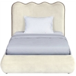 Meridian Furniture Tempo Cream Velvet Upholstered Twin Bed