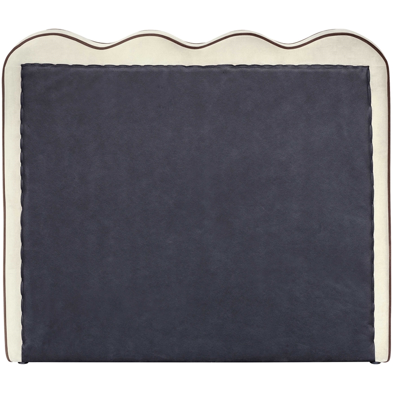 Meridian Furniture Tempo Cream Velvet Upholstered Twin Bed