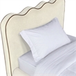 Meridian Furniture Tempo Cream Velvet Upholstered Twin Bed
