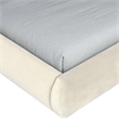 Meridian Furniture Tempo Cream Velvet Upholstered Twin Bed