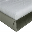 Meridian Furniture Tempo Green Velvet Upholstered Full Bed