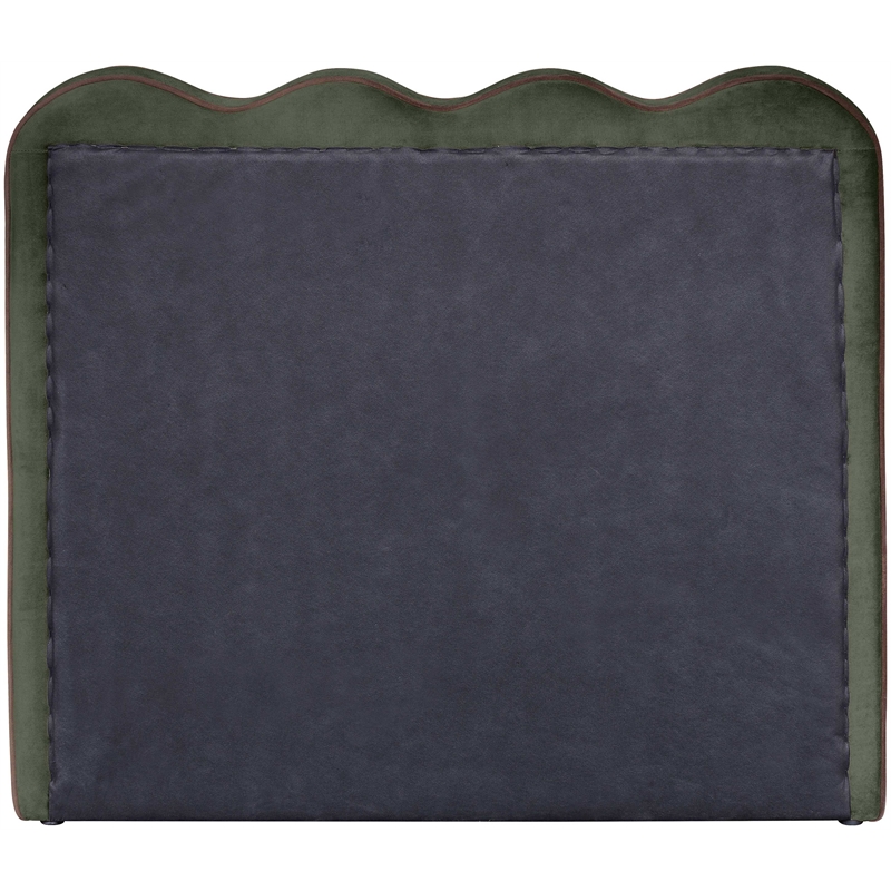 Meridian Furniture Tempo Green Velvet Upholstered Twin Bed