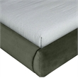 Meridian Furniture Tempo Green Velvet Upholstered Twin Bed