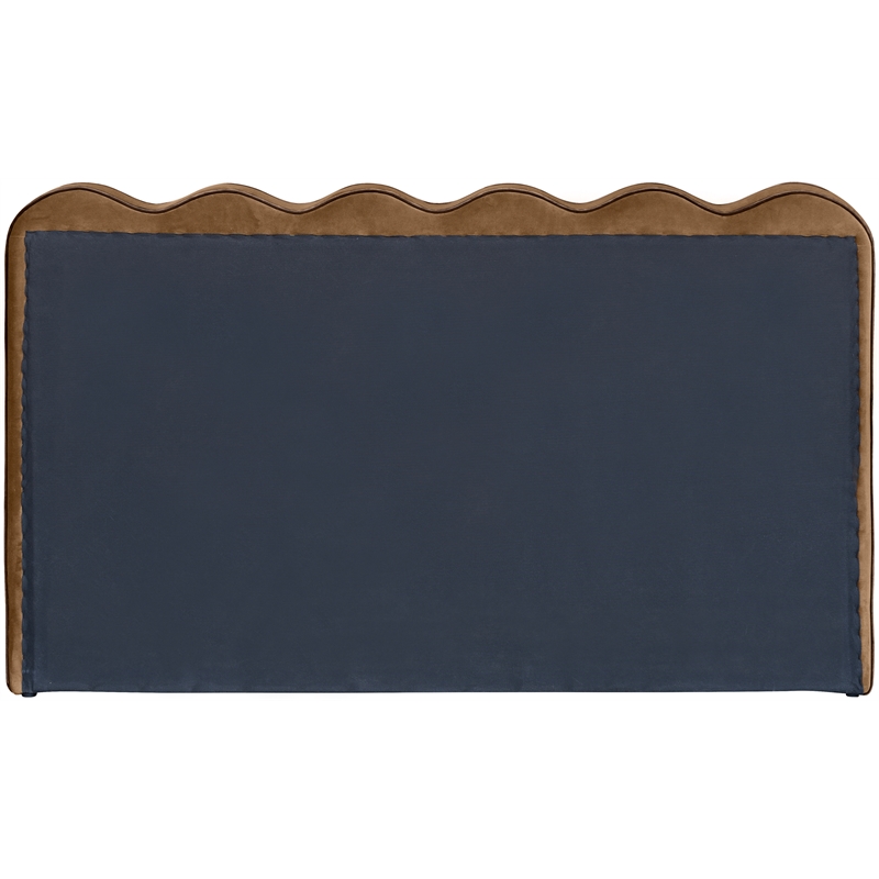 Meridian Furniture Tempo Saddle Velvet Upholstered Full Bed