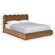 Meridian Furniture Tempo Saddle Velvet Upholstered Full Bed