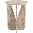 Meridian Furniture Alba Beige Genuine Marble End / Side Table