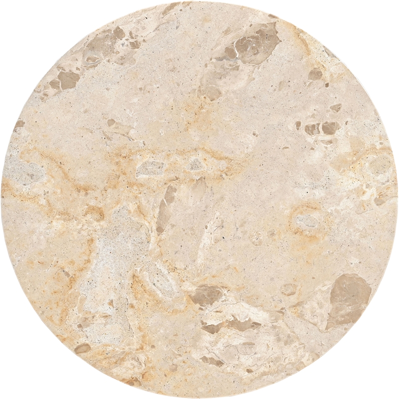 Meridian Furniture Alba Beige Genuine Marble End / Side Table