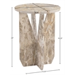 Meridian Furniture Alba Beige Genuine Marble End / Side Table