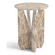 Meridian Furniture Alba Beige Genuine Marble End / Side Table