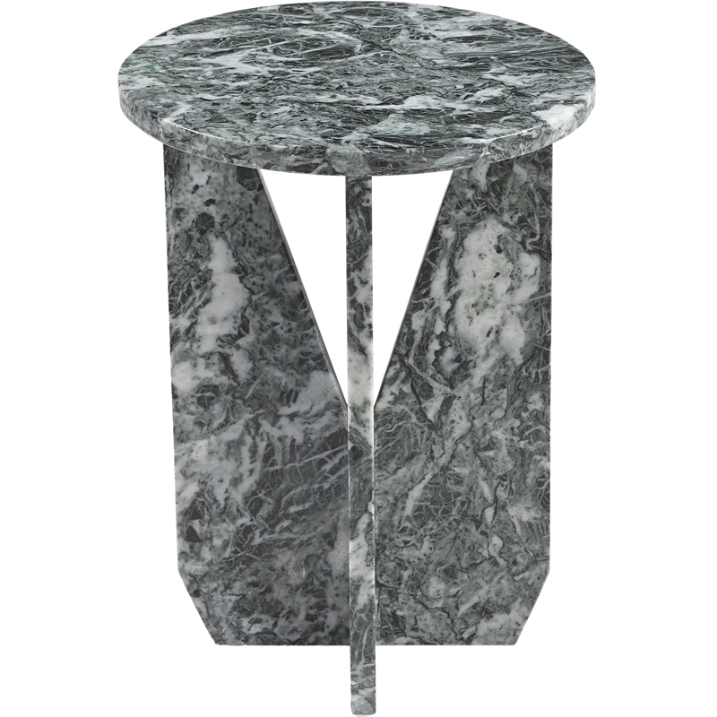 Meridian Furniture Alba Green Genuine Marble End / Side Table