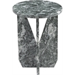 Meridian Furniture Alba Green Genuine Marble End / Side Table