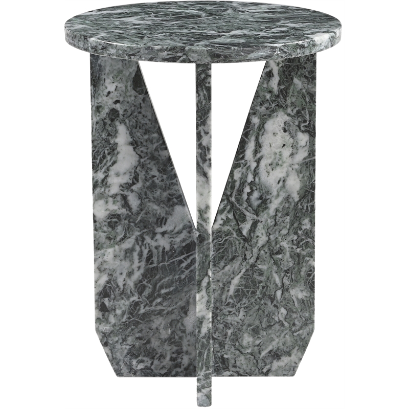 Meridian Furniture Alba Green Genuine Marble End / Side Table