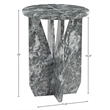Meridian Furniture Alba Green Genuine Marble End / Side Table