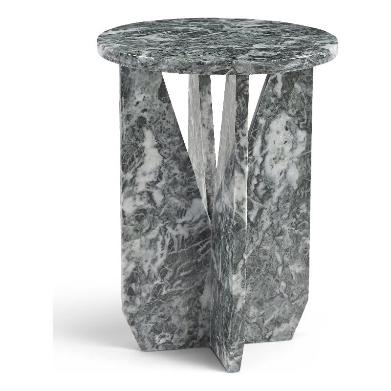 Meridian Furniture Alba Green Genuine Marble End / Side Table