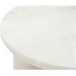 Meridian Furniture Alba White Genuine Marble End / Side Table