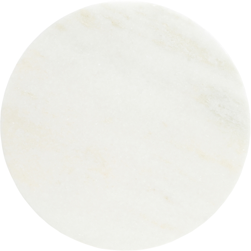 Meridian Furniture Alba White Genuine Marble End / Side Table