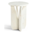 Meridian Furniture Alba White Genuine Marble End / Side Table
