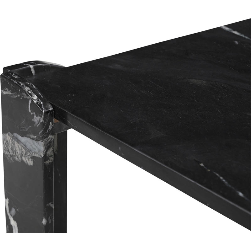 Meridian Furniture Ravello Black Genuine Marble Coffee Table