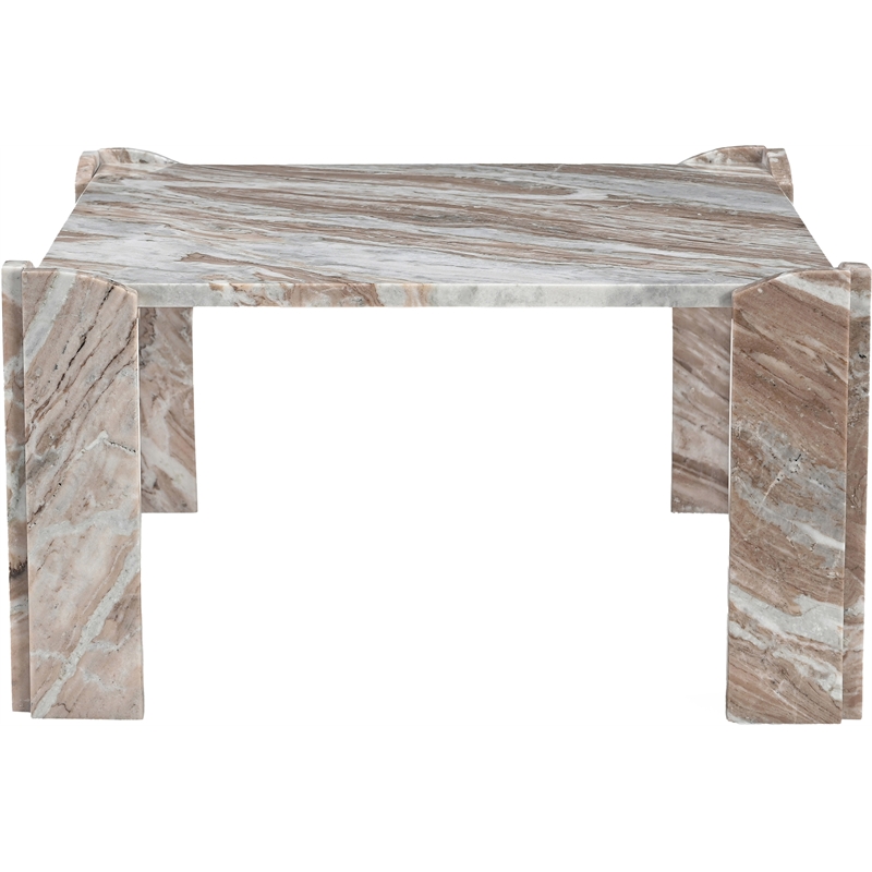 Meridian Furniture Ravello Brown Genuine Marble Coffee Table