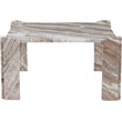 Meridian Furniture Ravello Brown Genuine Marble Coffee Table