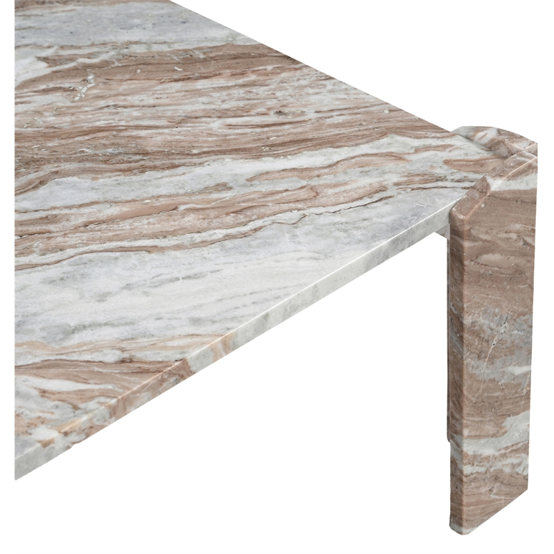 Meridian Furniture Ravello Brown Genuine Marble Coffee Table