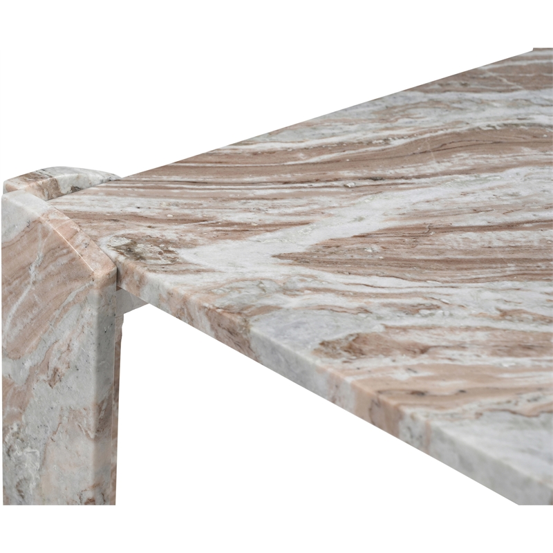 Meridian Furniture Ravello Brown Genuine Marble Coffee Table