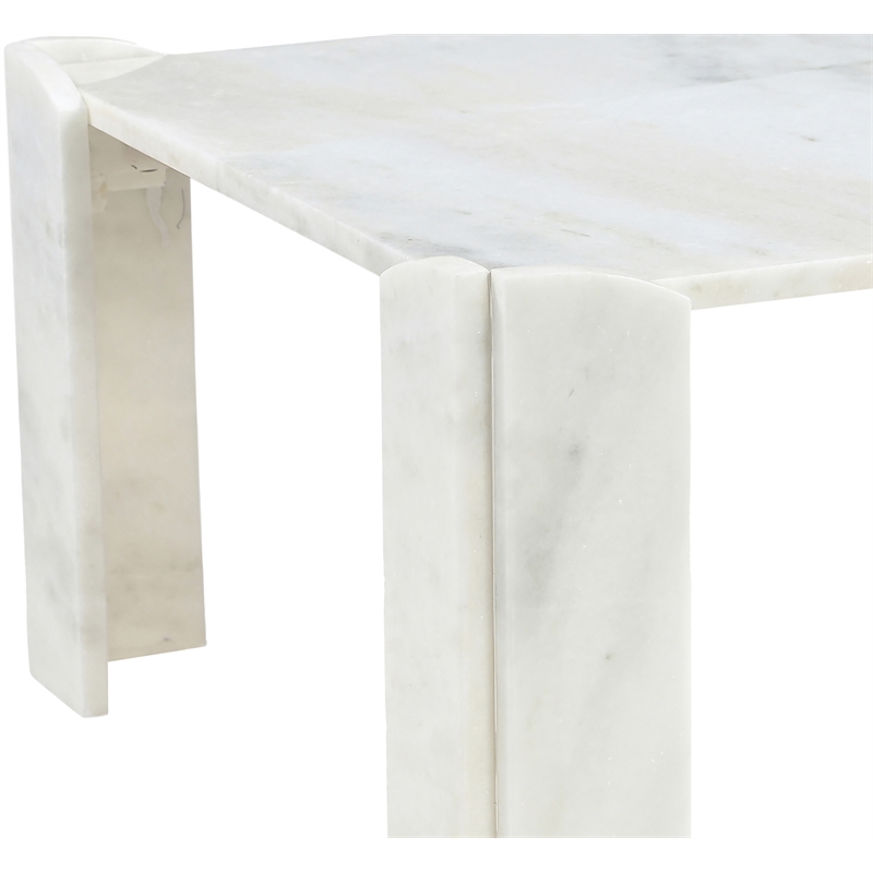 Meridian Furniture Ravello White Genuine Marble Coffee Table