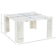 Meridian Furniture Ravello White Genuine Marble Coffee Table