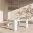 Meridian Furniture Ravello White Genuine Marble Coffee Table