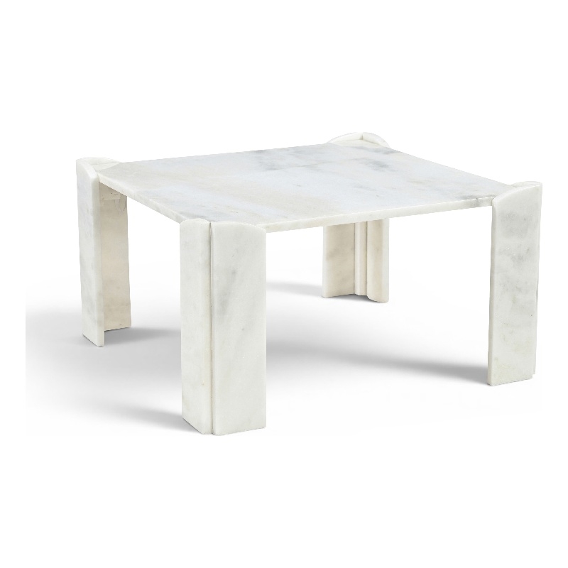 Meridian Furniture Ravello White Genuine Marble Coffee Table