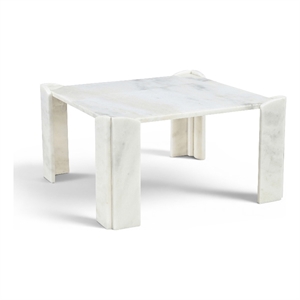 Meridian Furniture Ravello White Genuine Marble Coffee Table