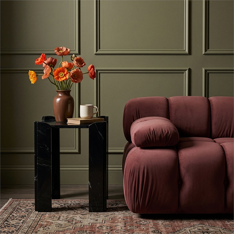 Meridian Furniture Ravello Black Genuine Marble End / Side Table