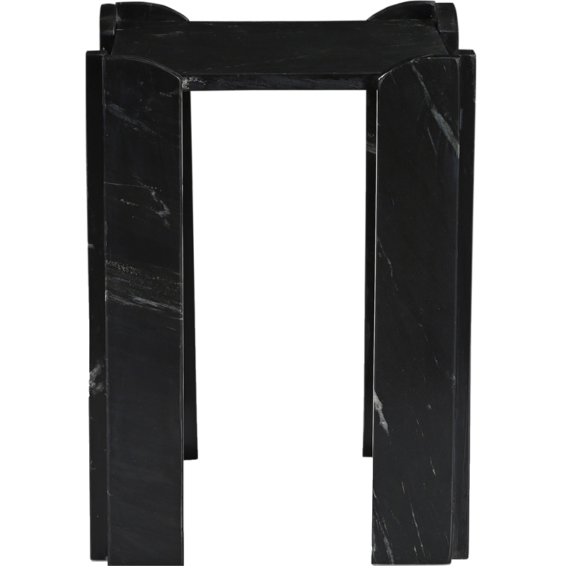 Meridian Furniture Ravello Black Genuine Marble End / Side Table