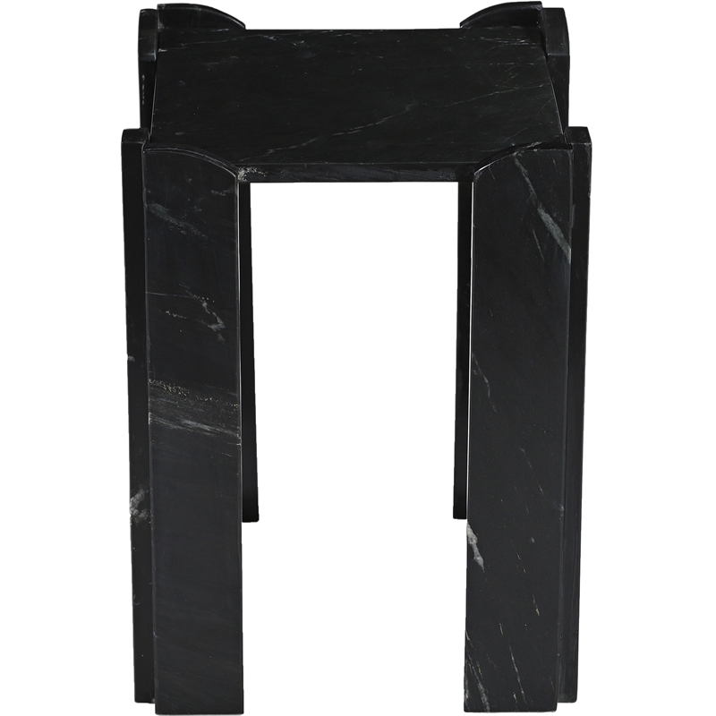 Meridian Furniture Ravello Black Genuine Marble End / Side Table