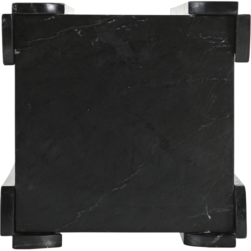 Meridian Furniture Ravello Black Genuine Marble End / Side Table