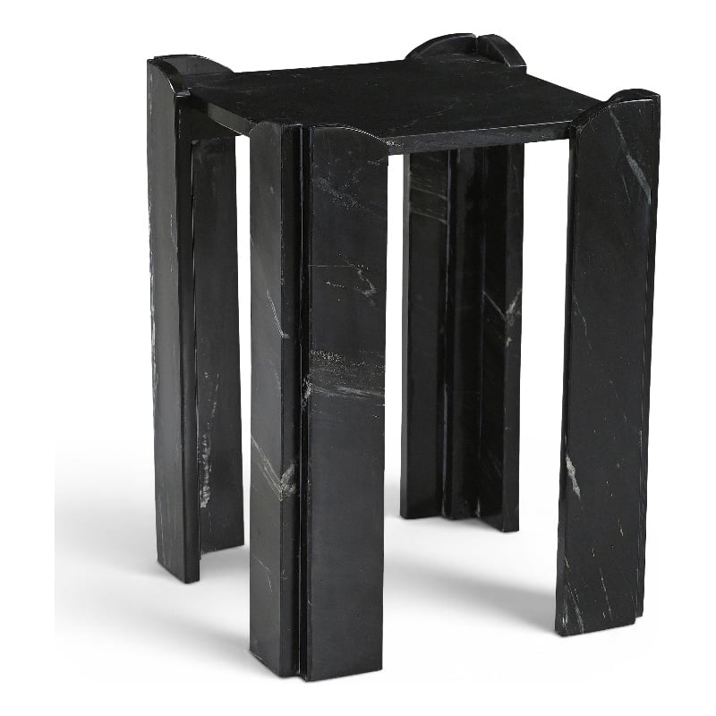 Meridian Furniture Ravello Black Genuine Marble End / Side Table