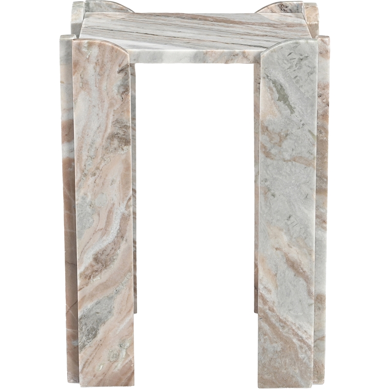 Meridian Furniture Ravello Brown Genuine Marble End / Side Table