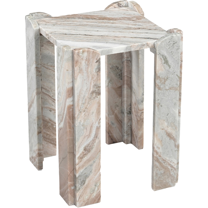 Meridian Furniture Ravello Brown Genuine Marble End / Side Table