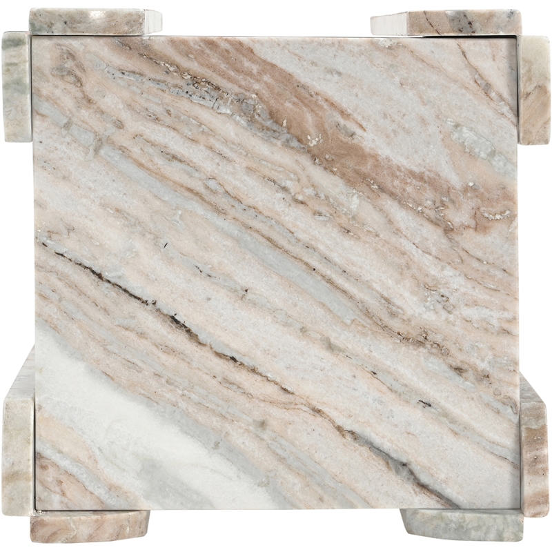 Meridian Furniture Ravello Brown Genuine Marble End / Side Table