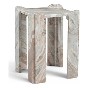 Meridian Furniture Ravello Brown Genuine Marble End / Side Table
