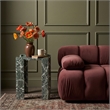 Meridian Furniture Ravello Green Genuine Marble End / Side Table