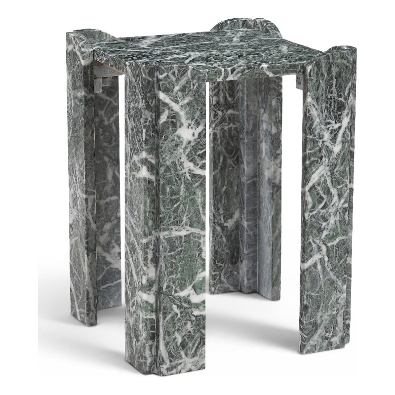 Meridian Furniture Ravello Green Genuine Marble End / Side Table