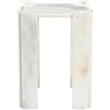 Meridian Furniture Ravello White Genuine Marble End / Side Table