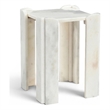 Meridian Furniture Ravello White Genuine Marble End / Side Table