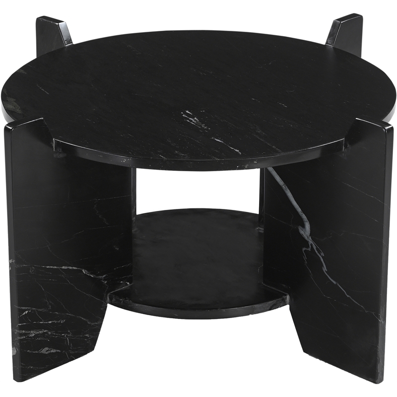 Meridian Furniture Soriano Black Genuine Marble Coffee Table