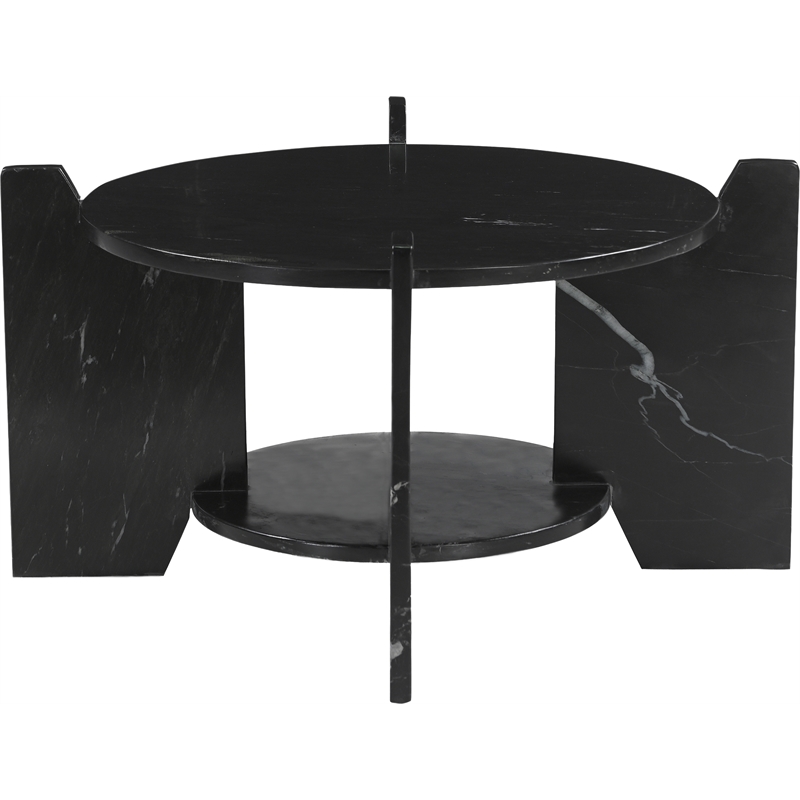 Meridian Furniture Soriano Black Genuine Marble Coffee Table