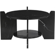 Meridian Furniture Soriano Black Genuine Marble Coffee Table