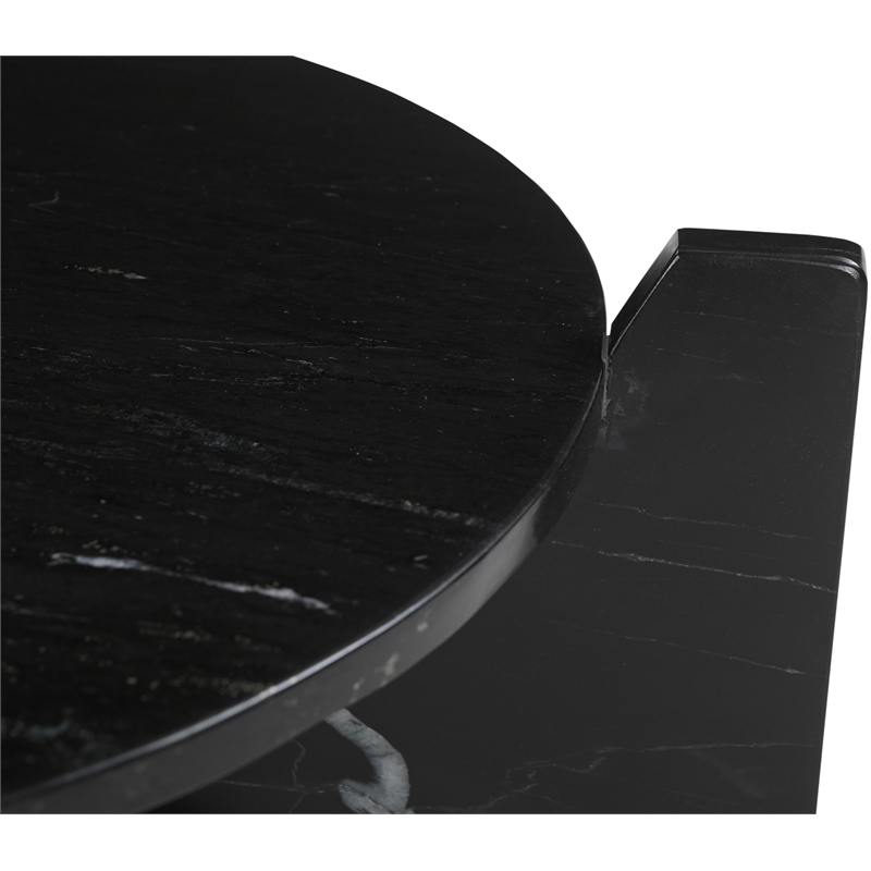 Meridian Furniture Soriano Black Genuine Marble Coffee Table